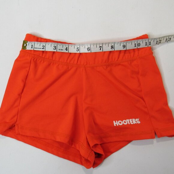 3 Hooters Girl's Waitress Orange Uniform Shorts Size XS - Picture 9 of 10